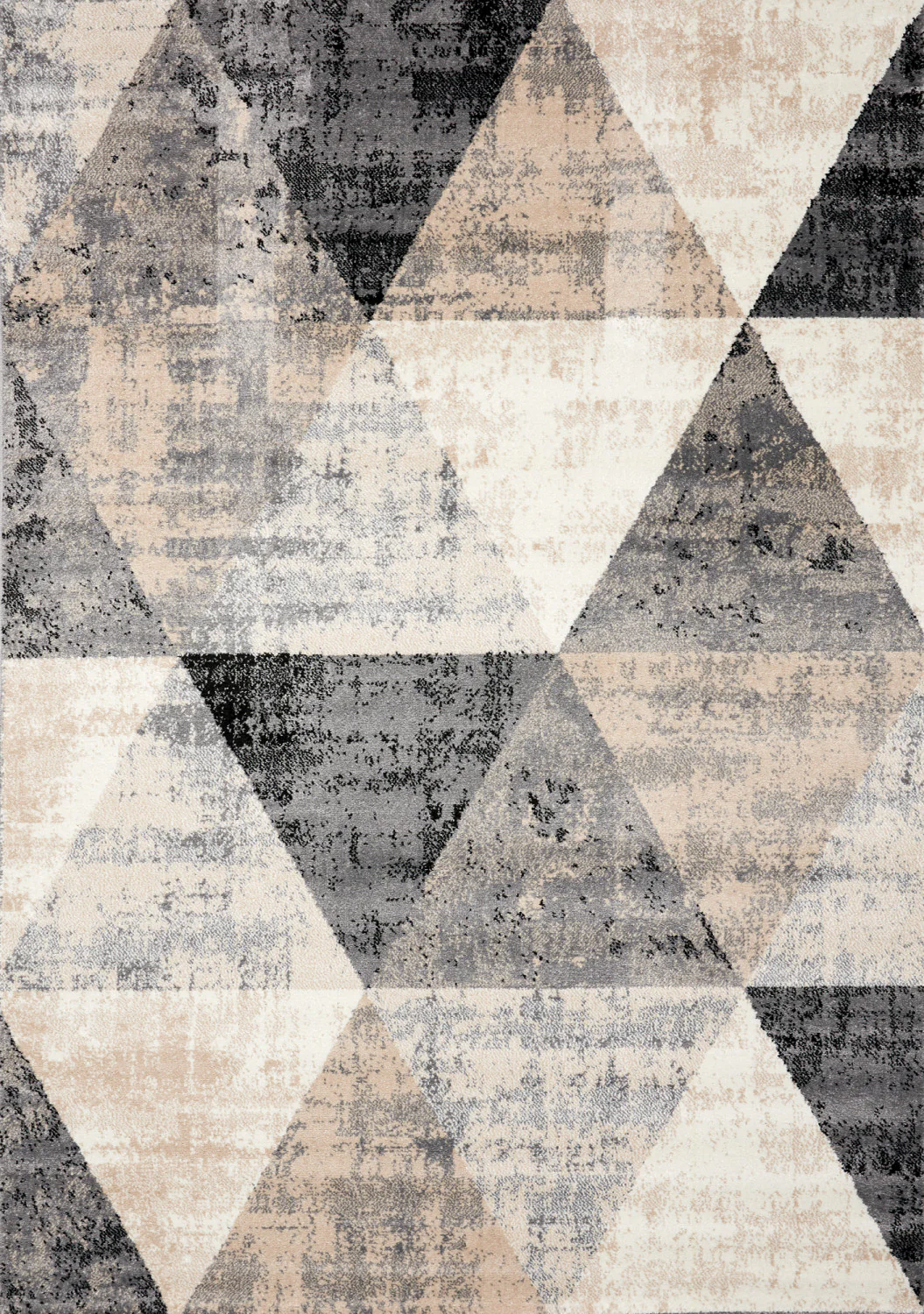 Siecle Triangle Shapes Area Rug - 3' X 5' - Cream/Beige