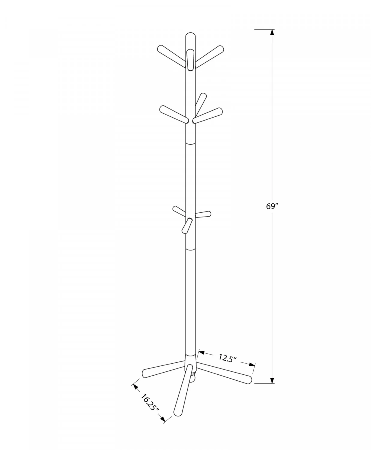 Silen Coat Rack - Espresso - Image 3