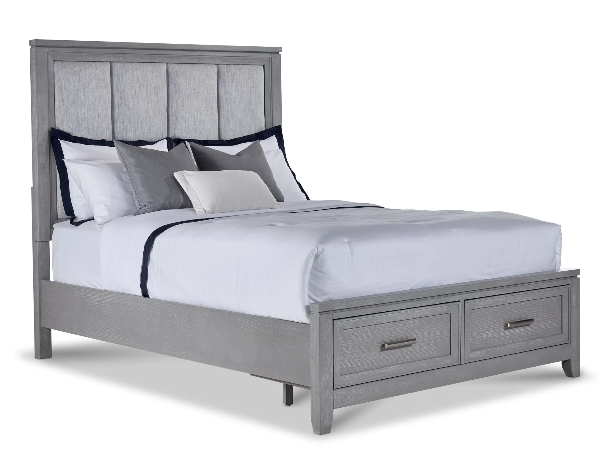 Silverstone 3-Piece King Storage Bed - Mist Grey
