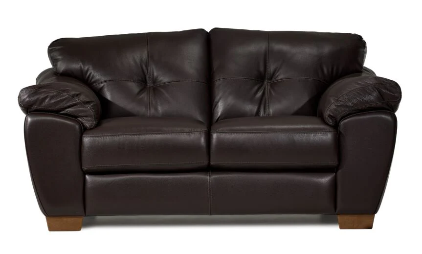 Sloane Leather Loveseat- Chocolate - Image 2