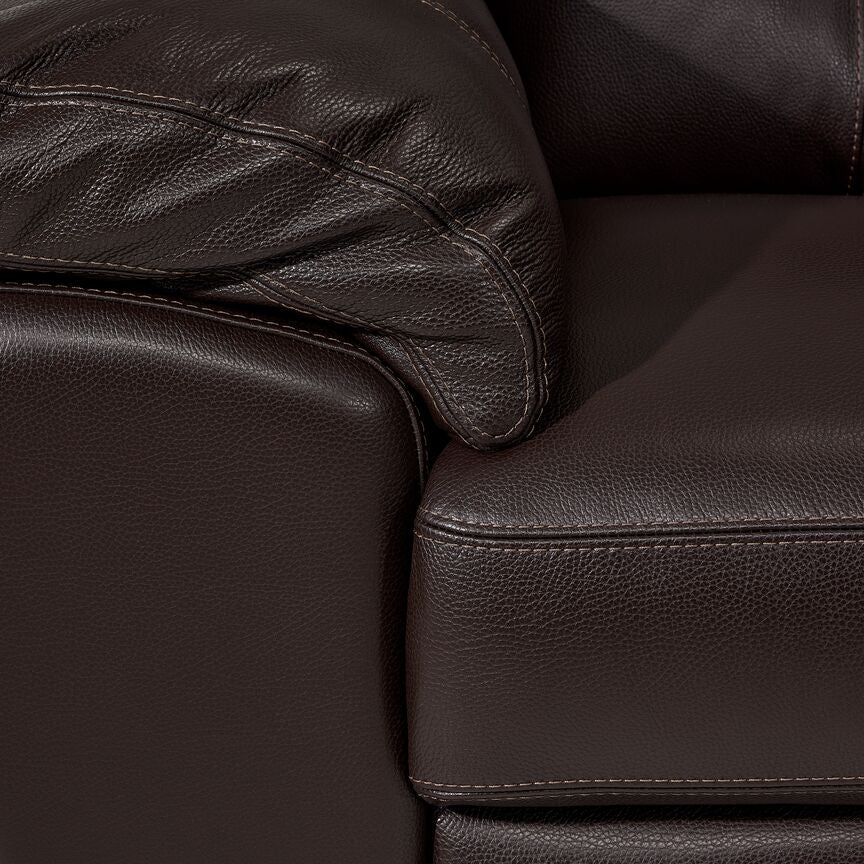 Sloane Leather Loveseat- Chocolate - Image 3