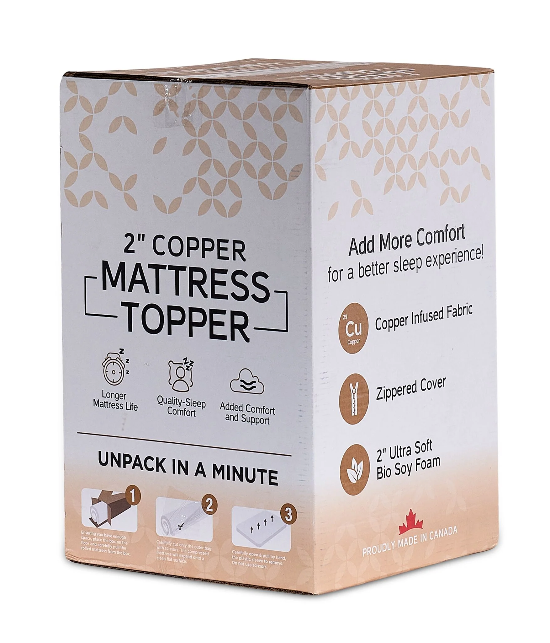 So Sleepy 2" Copper King Mattress Topper - Image 3