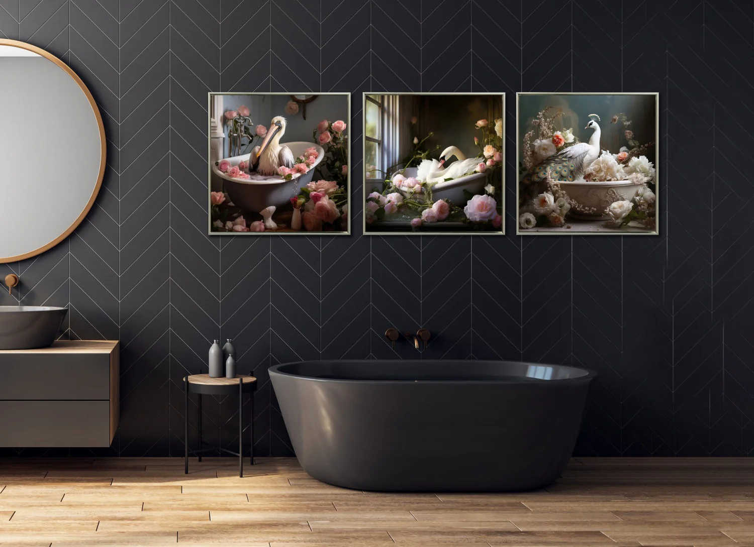 Soaking Swan Wall Art - Multi-Colour - 24 X 24 - Image 2