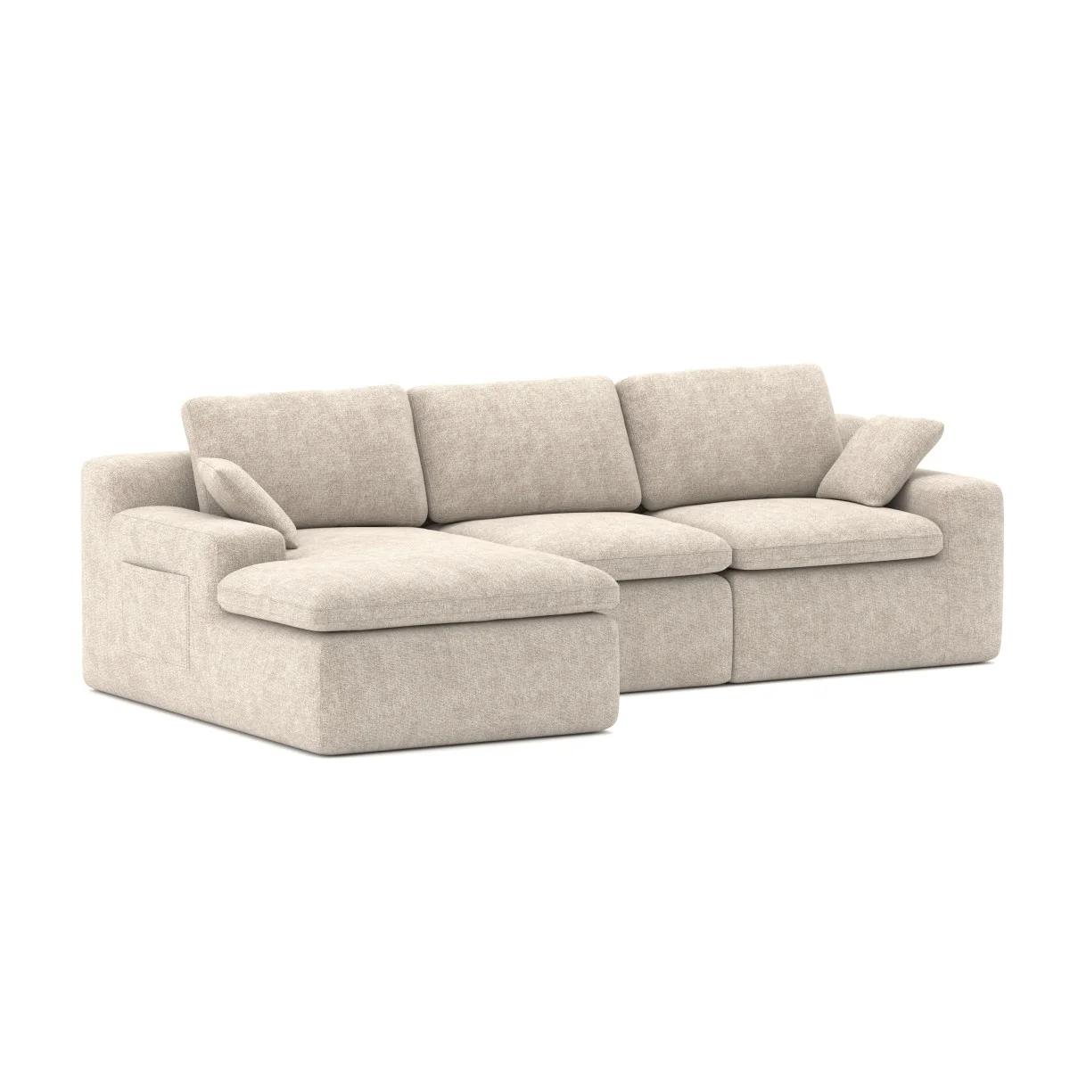 Soho All Foam Sectional - Beige