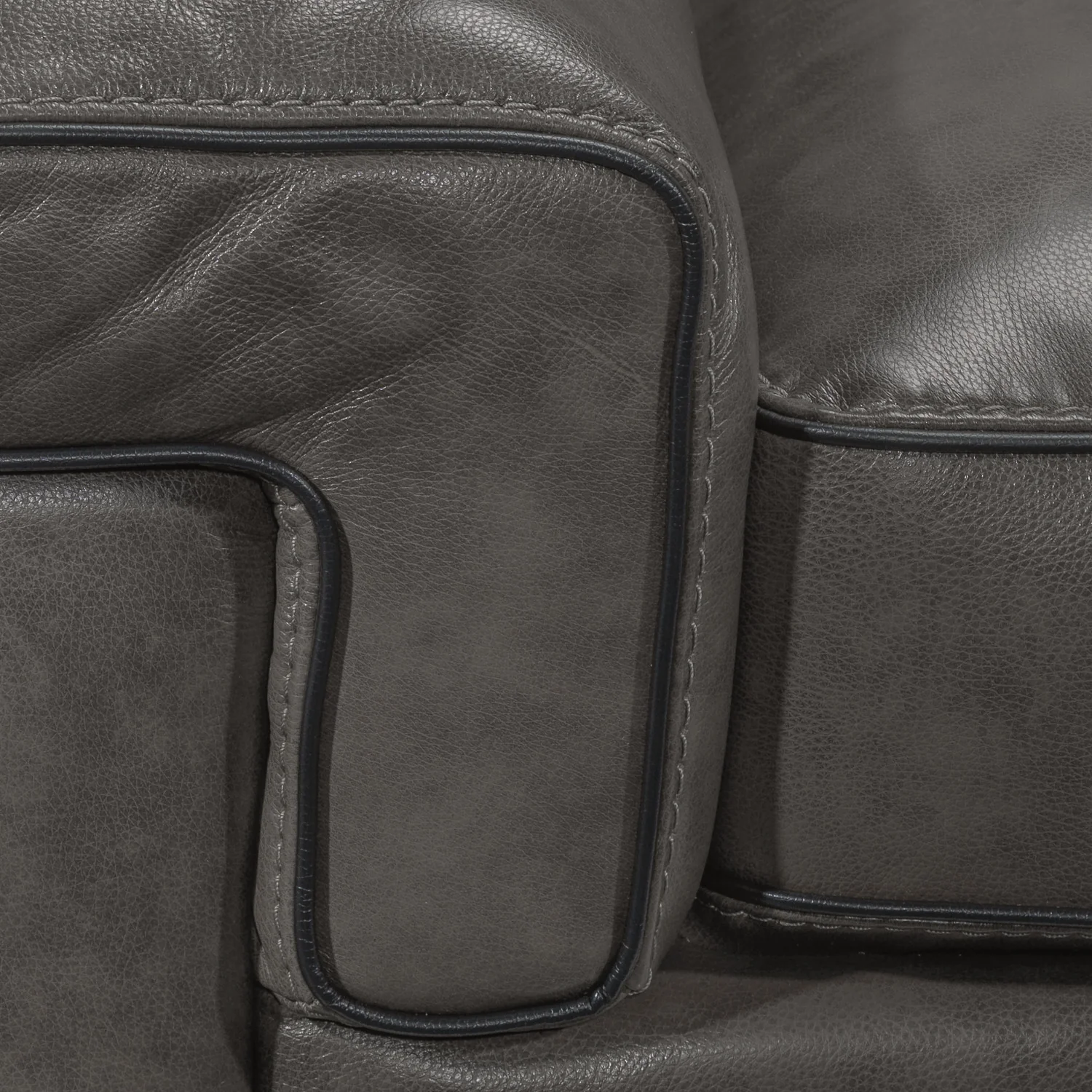 Stampede Leather Sofa - Charcoal - Image 5