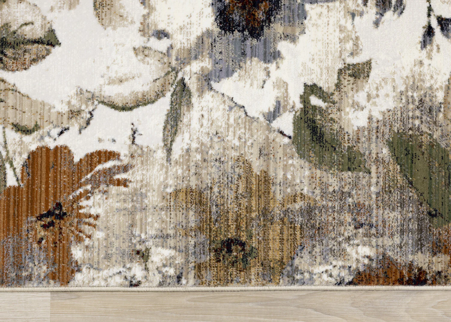 Sterling Contemporary Floral Area Rug - 8' X 11' - Cream/Green/Rust - Image 9