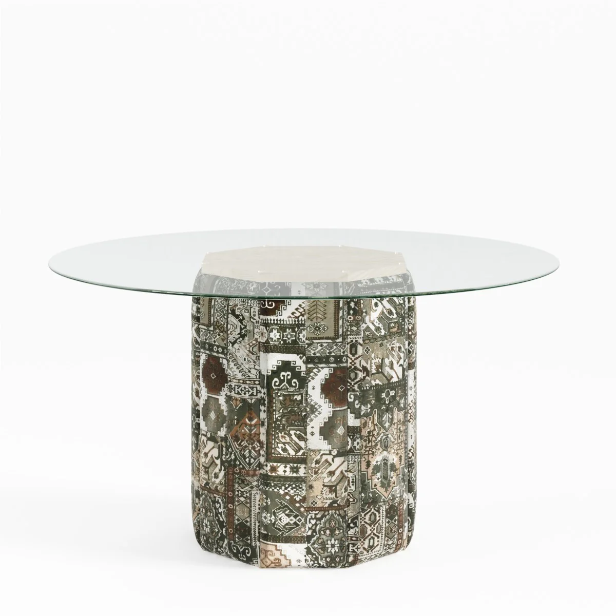Sundre 54" Round Dining Table - Deja Khaki