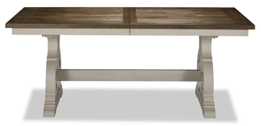 Tanner Extendable Dining Table - Rustic White - Image 2
