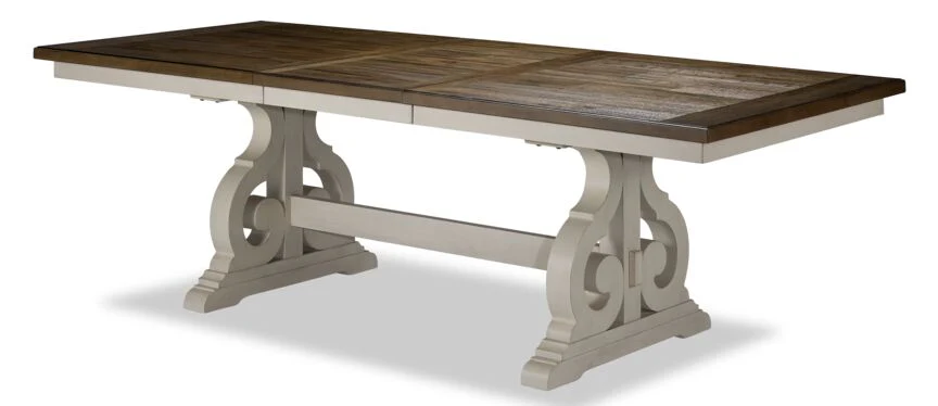 Tanner Extendable Dining Table - Rustic White - Image 3