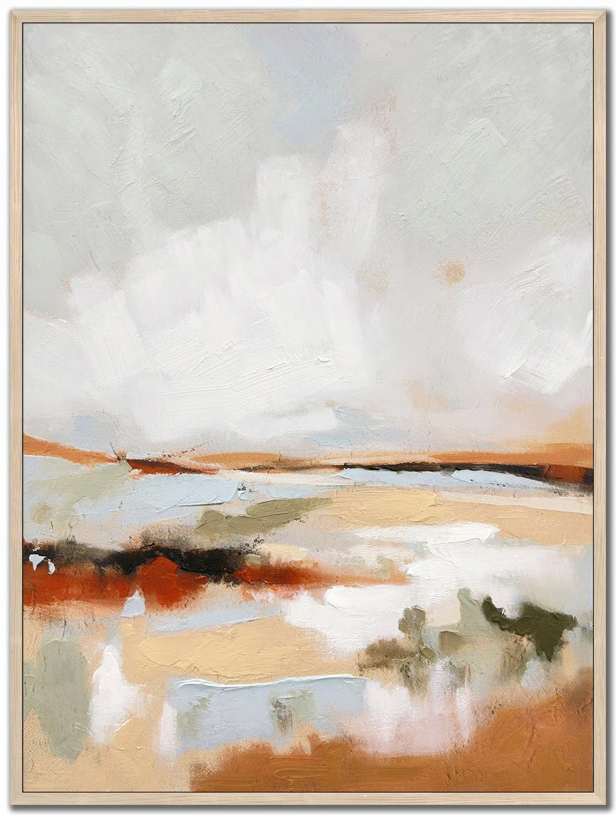 Terracotta Horizon Wall Art - Multi-Colour - 48 X 36