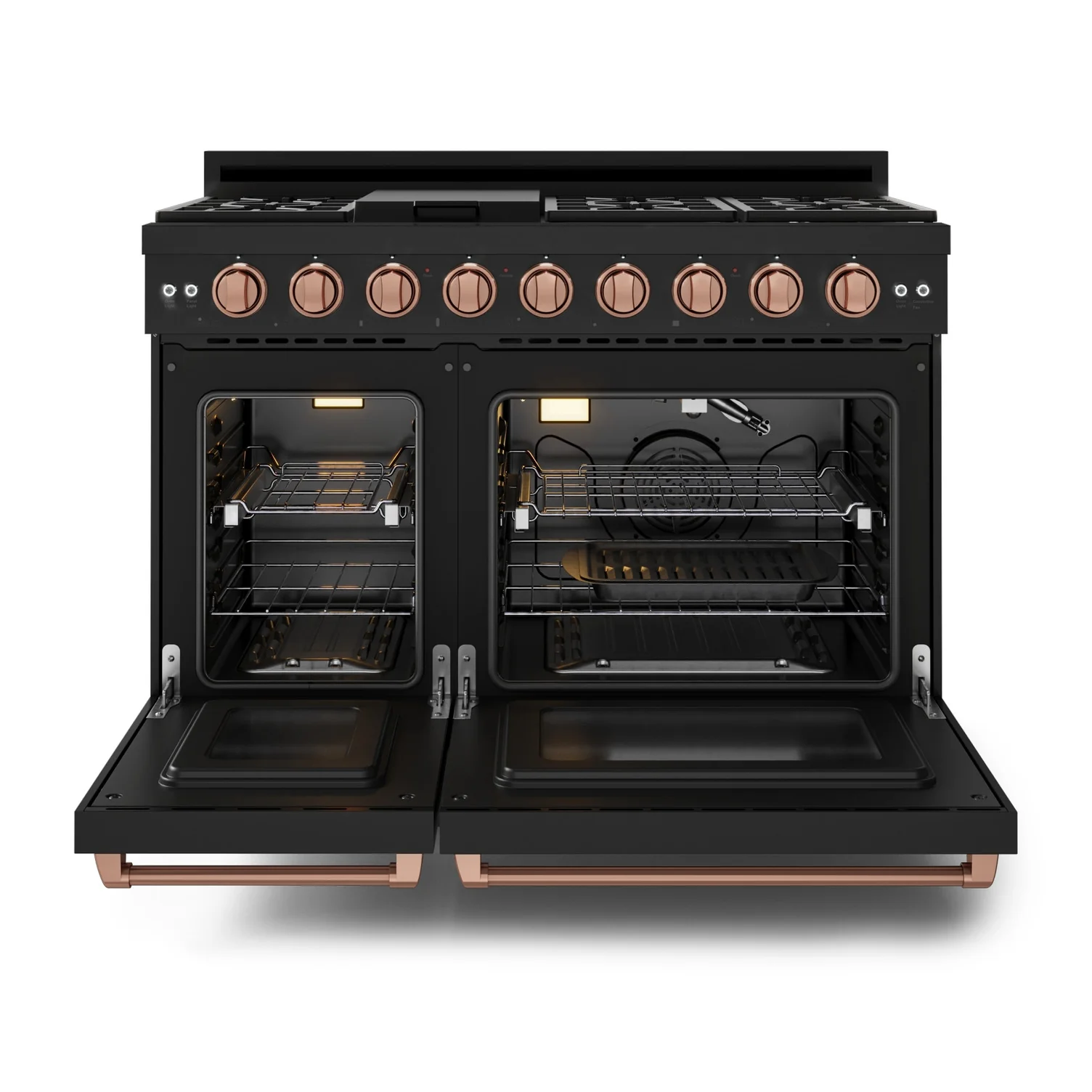 Thor Kitchen Black Stainless Steel Freestanding Professional Double Oven Gas Range|Gordon Ramsay Series (7 cu.ft.) - RSG48EB-RSG - Image 2