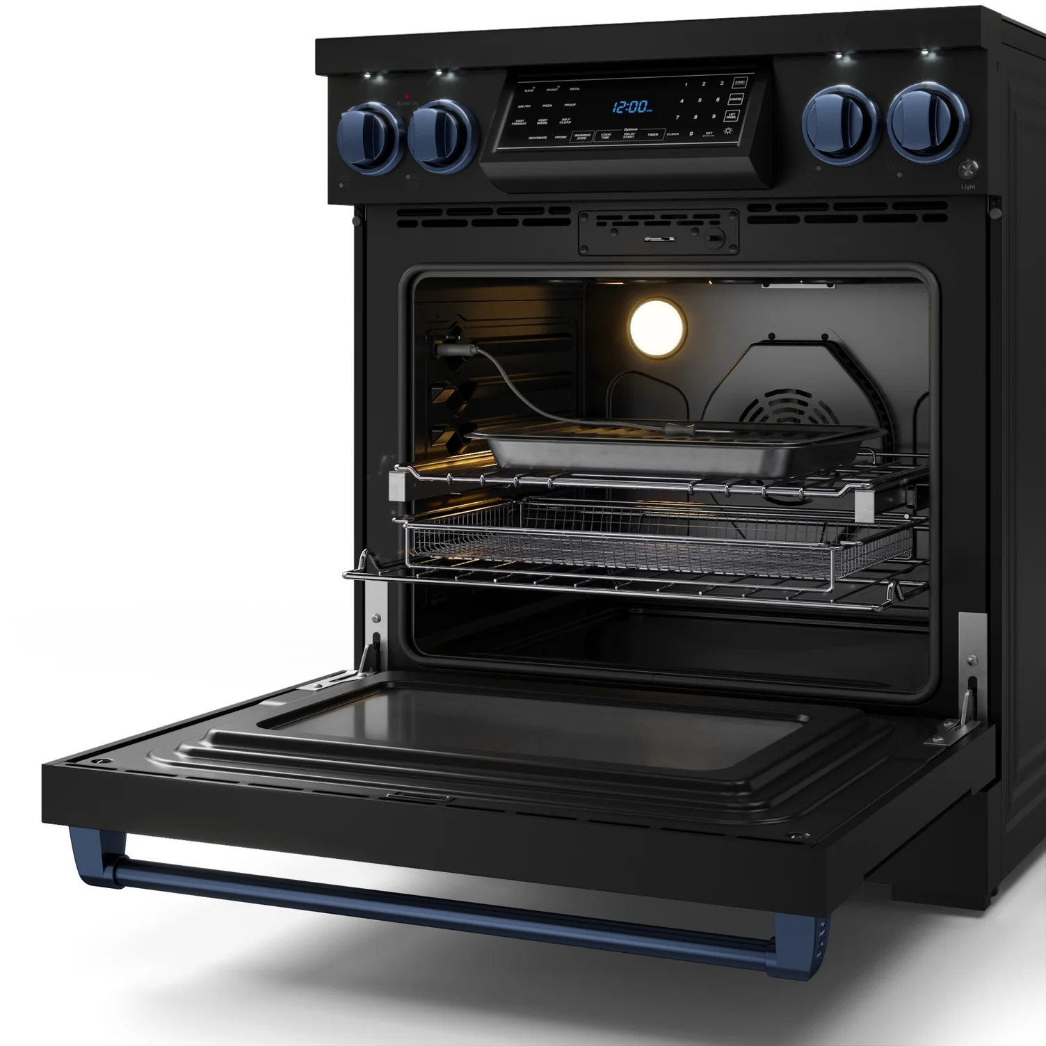 Thor Kitchen Black Stainless Steel Freestanding Professional Electric Range|Gordon Ramsay Series (4.55 cu.ft.) - RSE30B-BLU - Image 8
