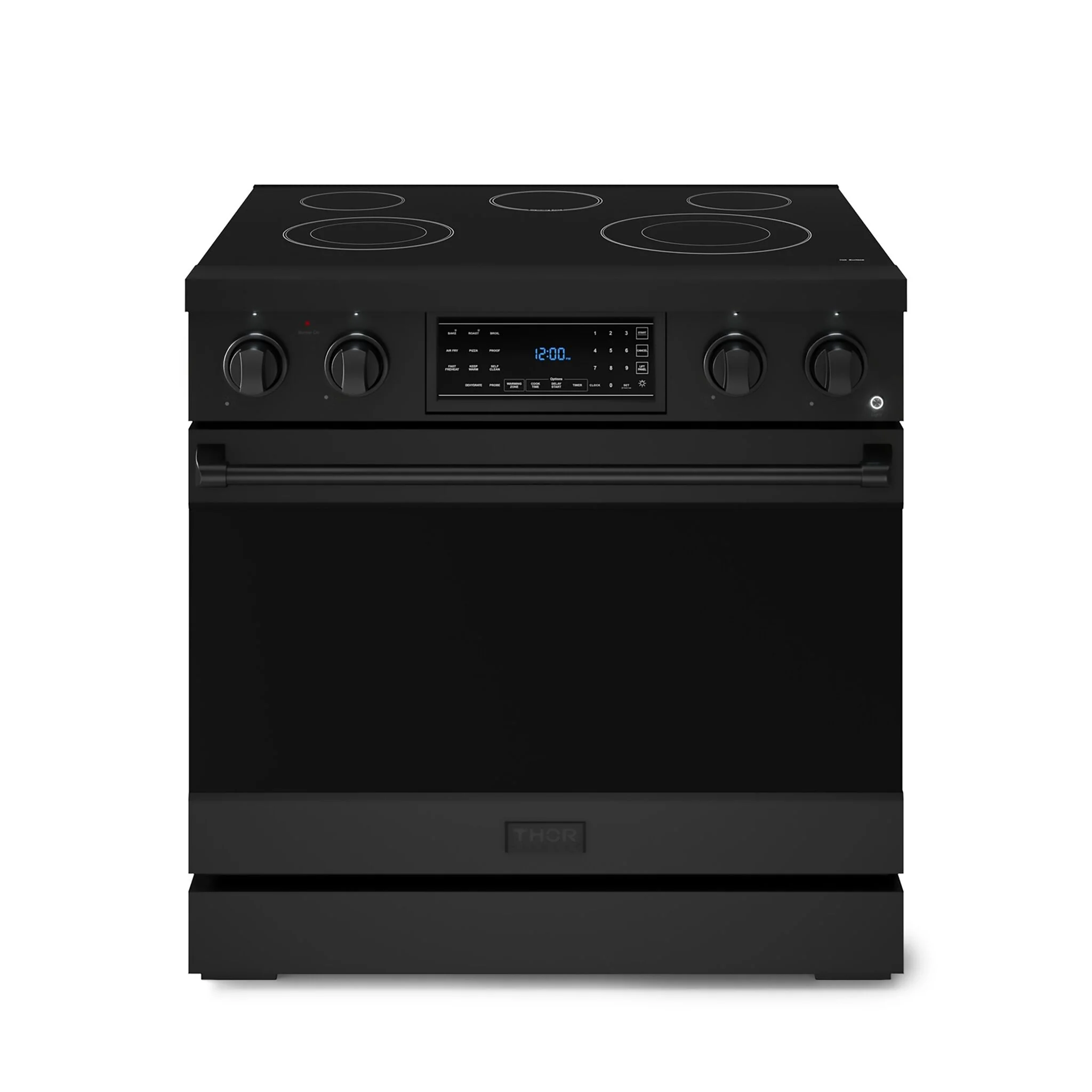 Thor Kitchen Black Stainless Steel Freestanding Professional Electric Range|Gordon Ramsay Series (6 cu.ft) - RSE36B