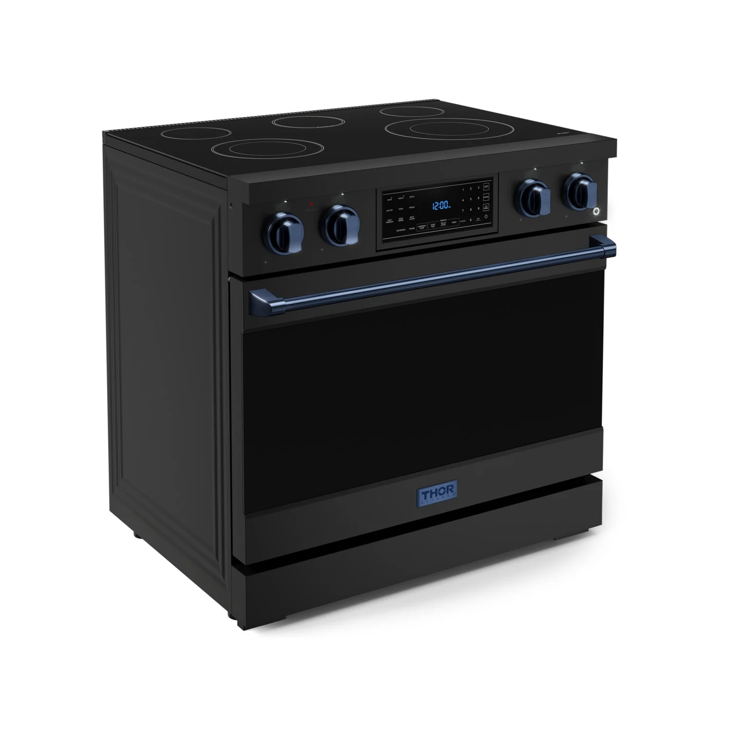 Thor Kitchen Black Stainless Steel Freestanding Professional Electric Range|Gordon Ramsay Series (6 cu.ft) - RSE36B-BLU - Image 4