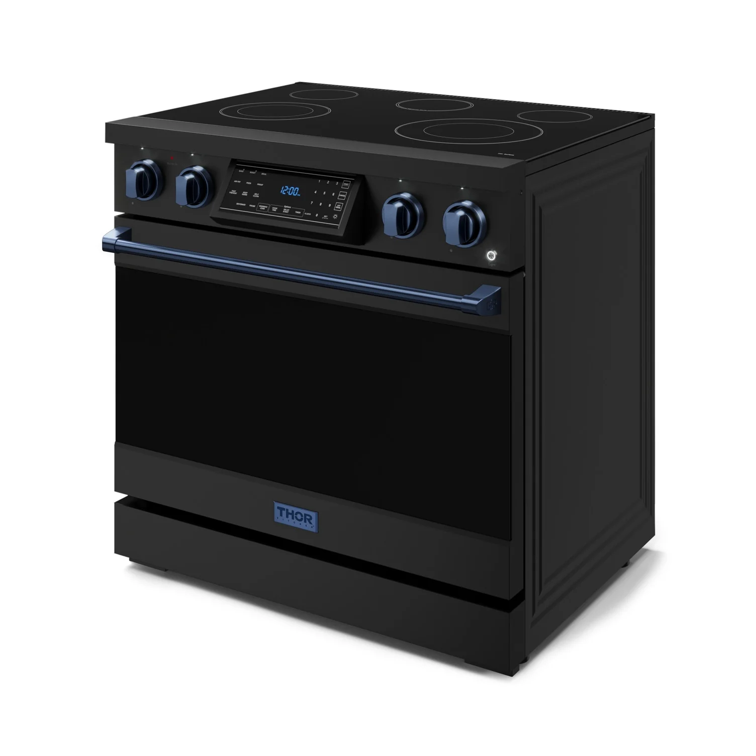 Thor Kitchen Black Stainless Steel Freestanding Professional Electric Range|Gordon Ramsay Series (6 cu.ft) - RSE36B-BLU - Image 5