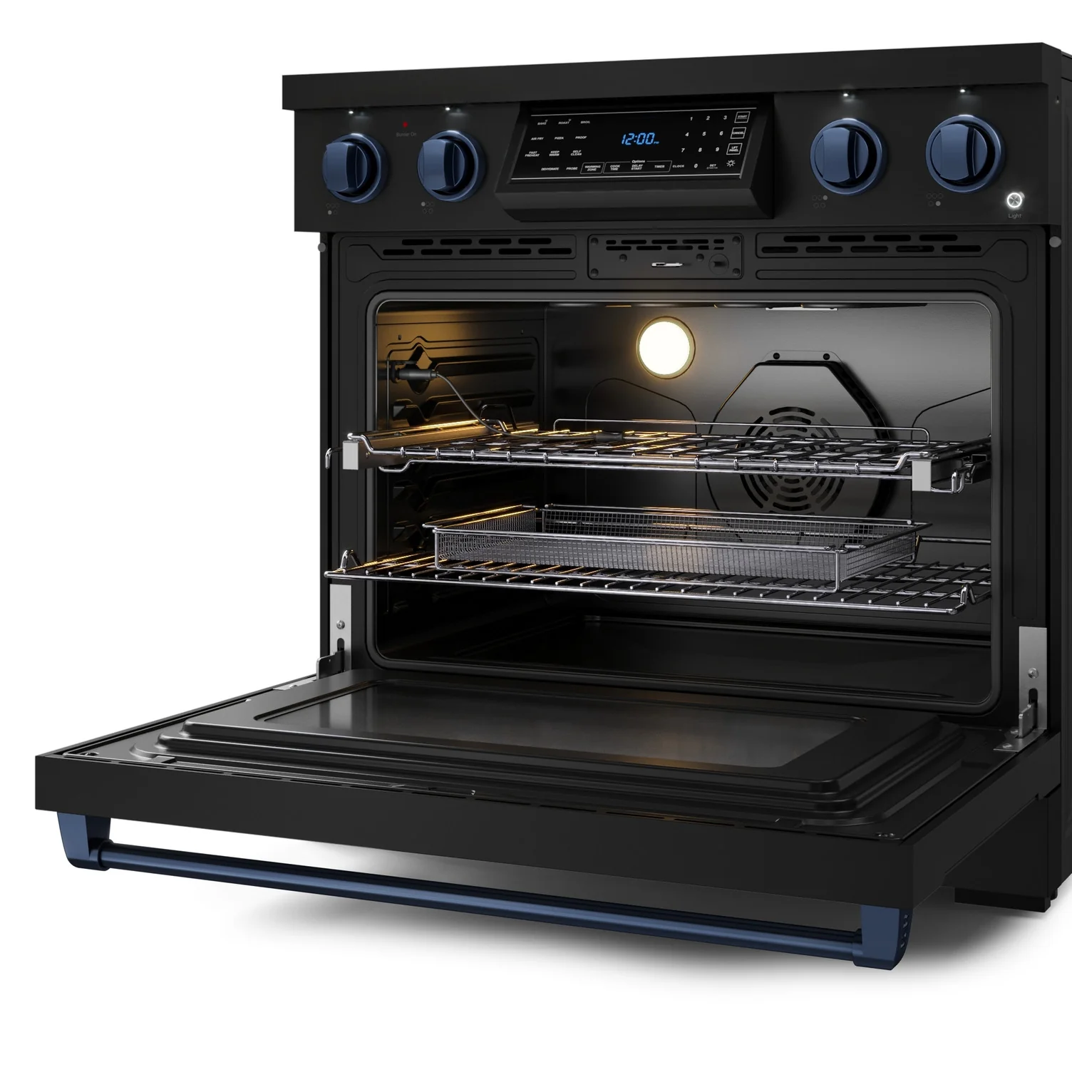 Thor Kitchen Black Stainless Steel Freestanding Professional Electric Range|Gordon Ramsay Series (6 cu.ft) - RSE36B-BLU - Image 7