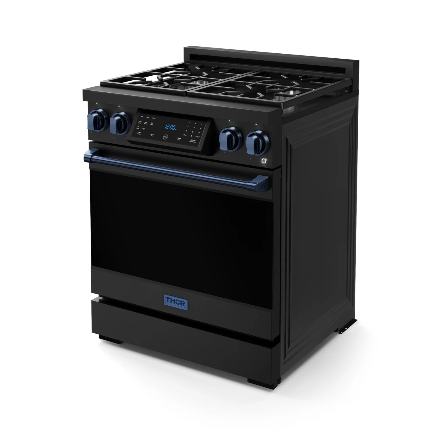 Thor Kitchen Black Stainless Steel Freestanding Professional Gas Range|Gordon Ramsay Series (4.55 cu.ft.) - RSG30B-BLU - Image 5