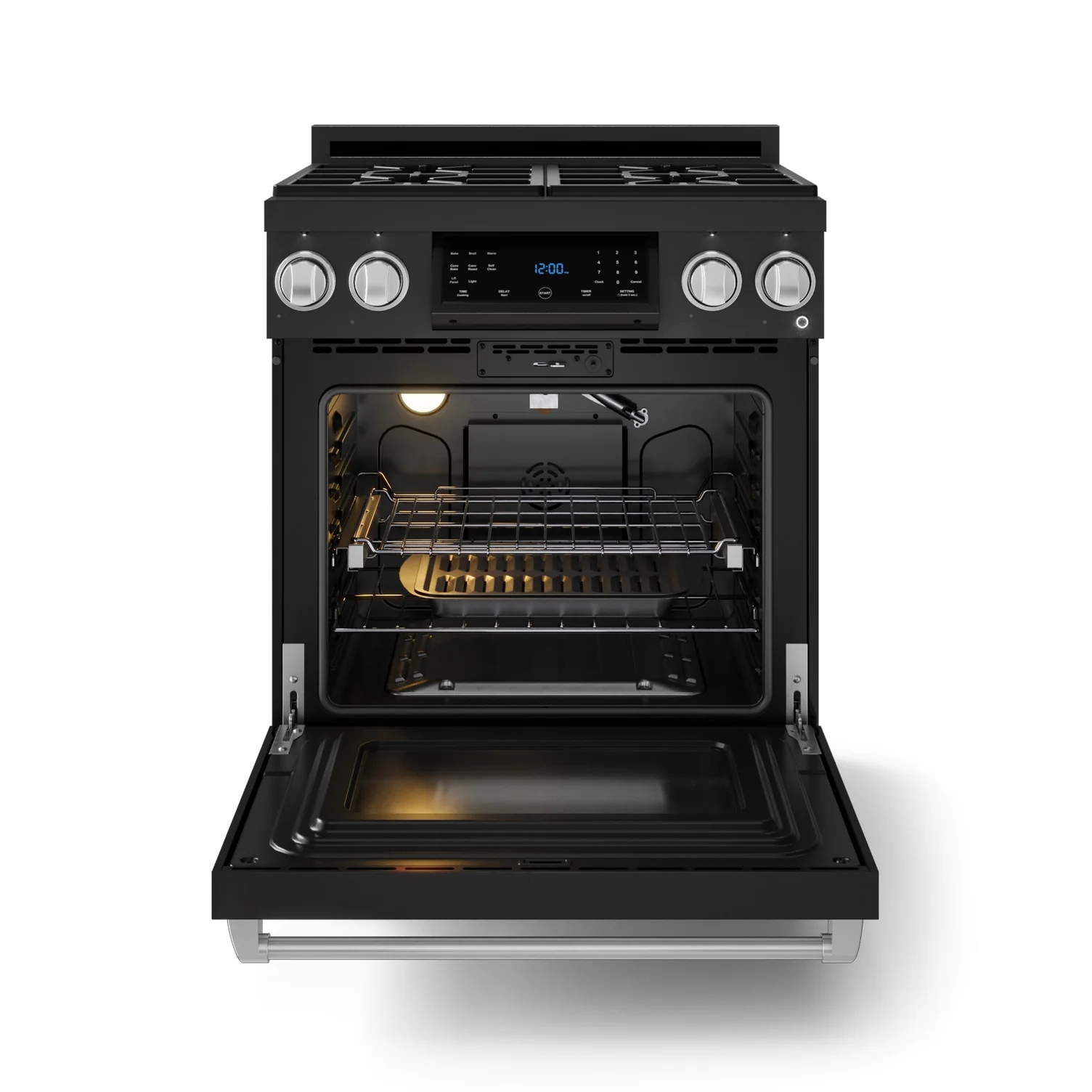 Thor Kitchen Black Stainless Steel Freestanding Professional Gas Range|Gordon Ramsay Series (4.55 cu.ft.) - RSG30B-SS - Image 2