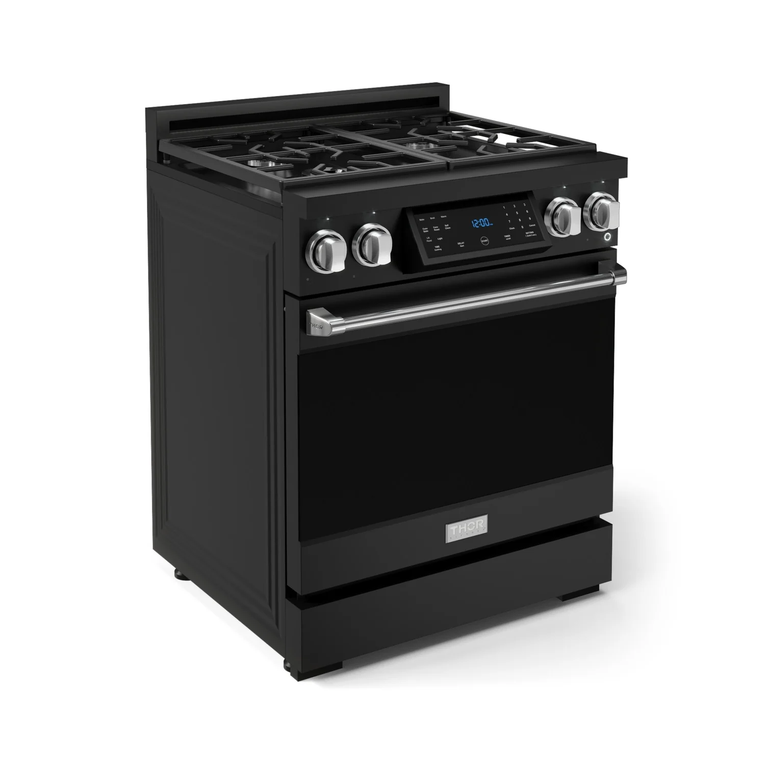 Thor Kitchen Black Stainless Steel Freestanding Professional Gas Range|Gordon Ramsay Series (4.55 cu.ft.) - RSG30B-SS - Image 4