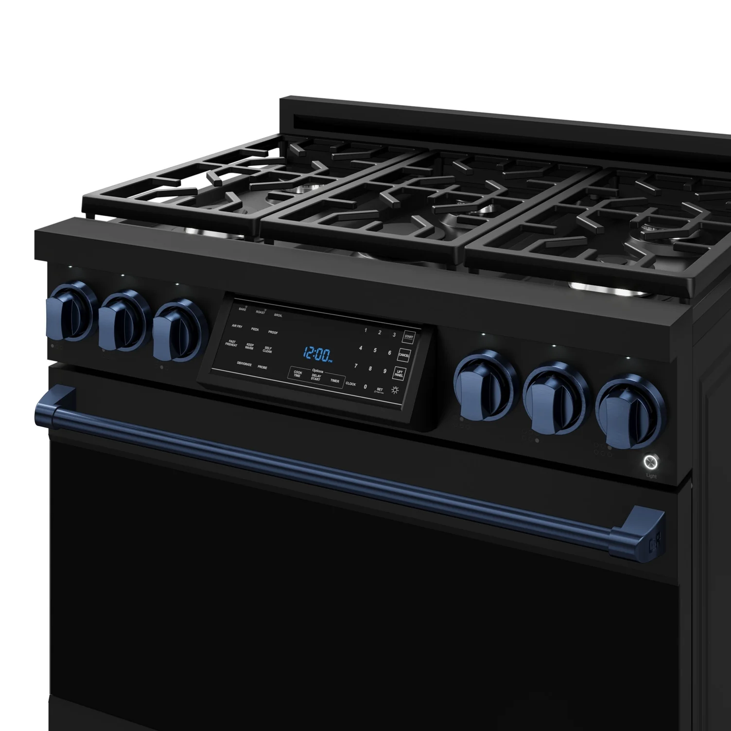 Thor Kitchen Black Stainless Steel Freestanding Professional Gas Range|Gordon Ramsay Series (6 cu.ft.) - RSG36B-BLU - Image 4