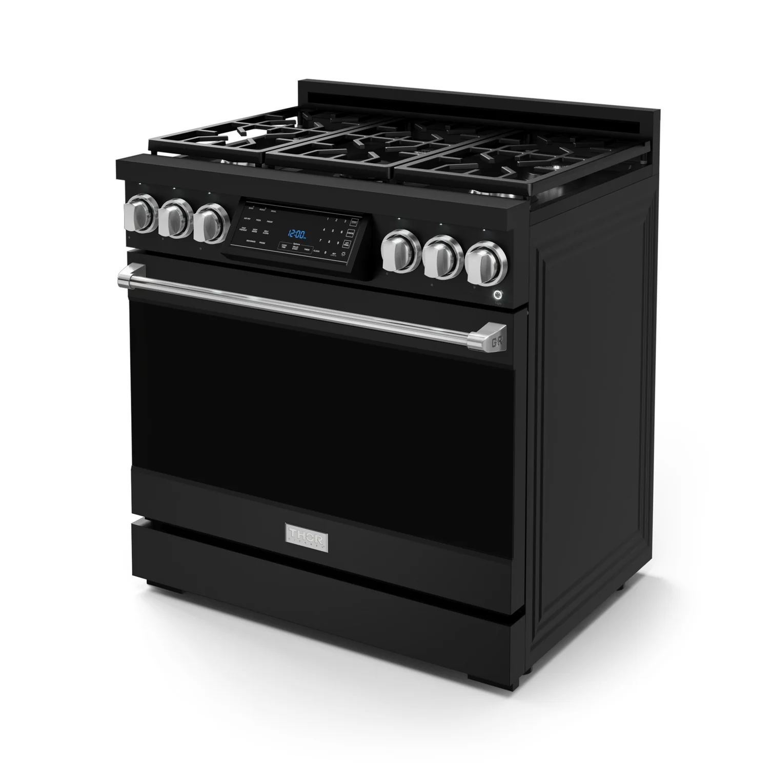 Thor Kitchen Black Stainless Steel Freestanding Professional Gas Range|Gordon Ramsay Series (6 cu.ft.) - RSG36B-SS - Image 4