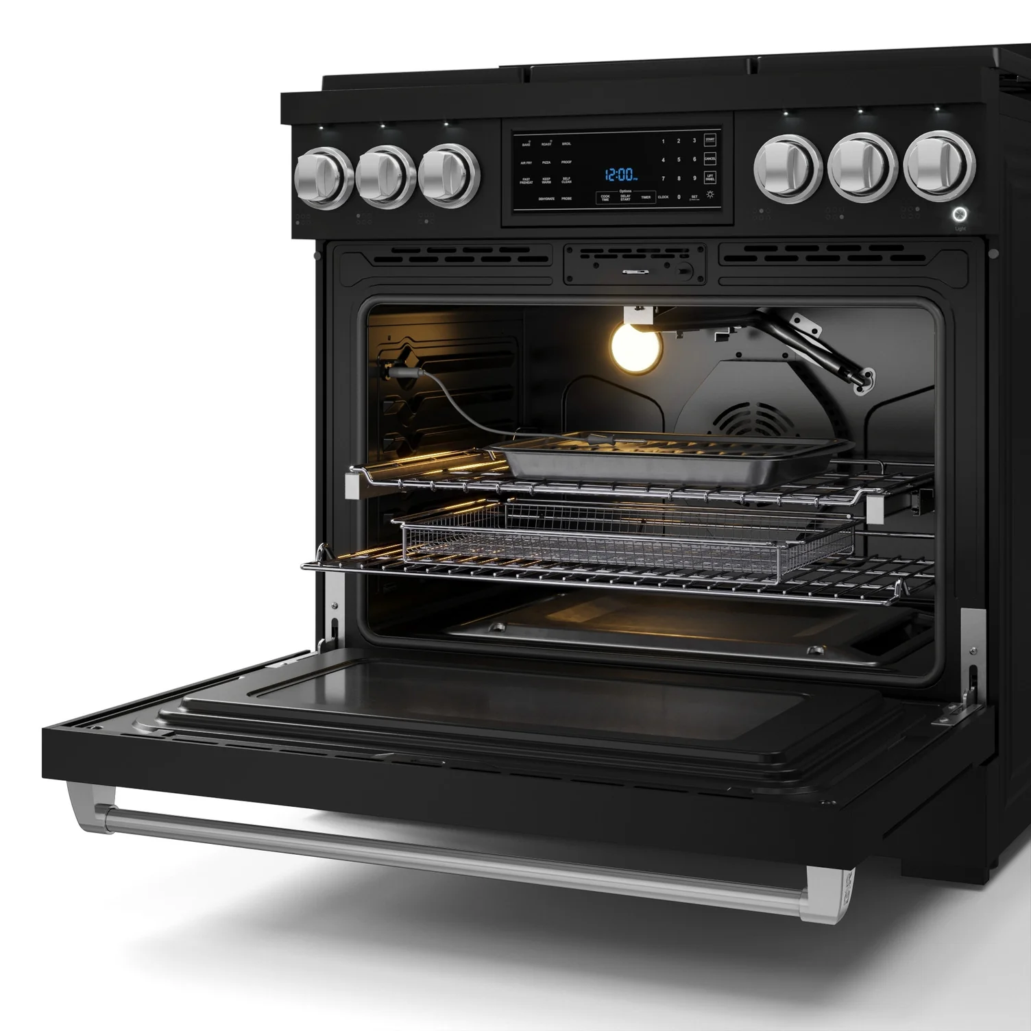 Thor Kitchen Black Stainless Steel Freestanding Professional Gas Range|Gordon Ramsay Series (6 cu.ft.) - RSG36B-SS - Image 5
