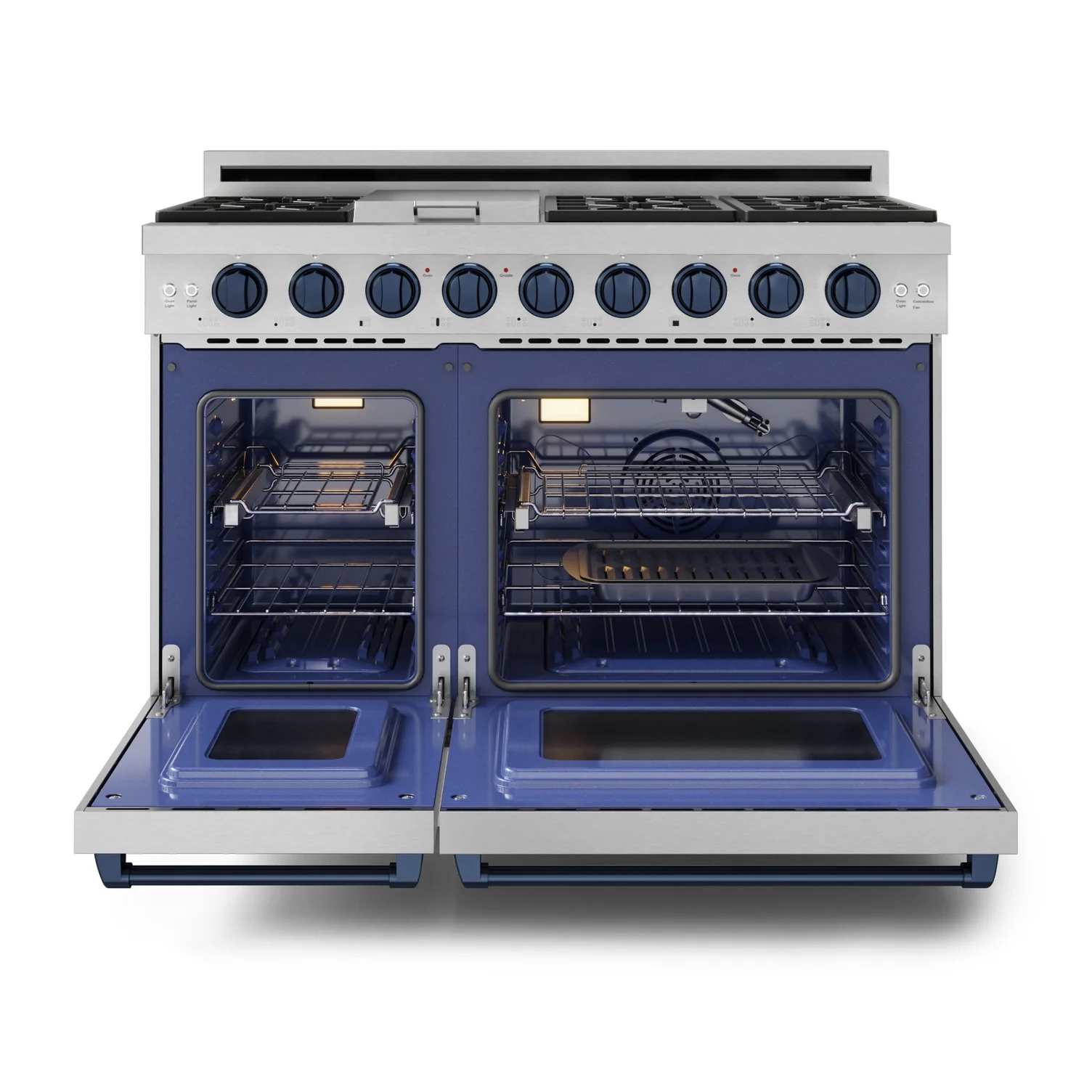 Thor Kitchen Stainless Steel Freestanding Professional Double Oven Gas Range|Gordon Ramsay Series (7 cu.ft.) - RSG48E-BLU - Image 2