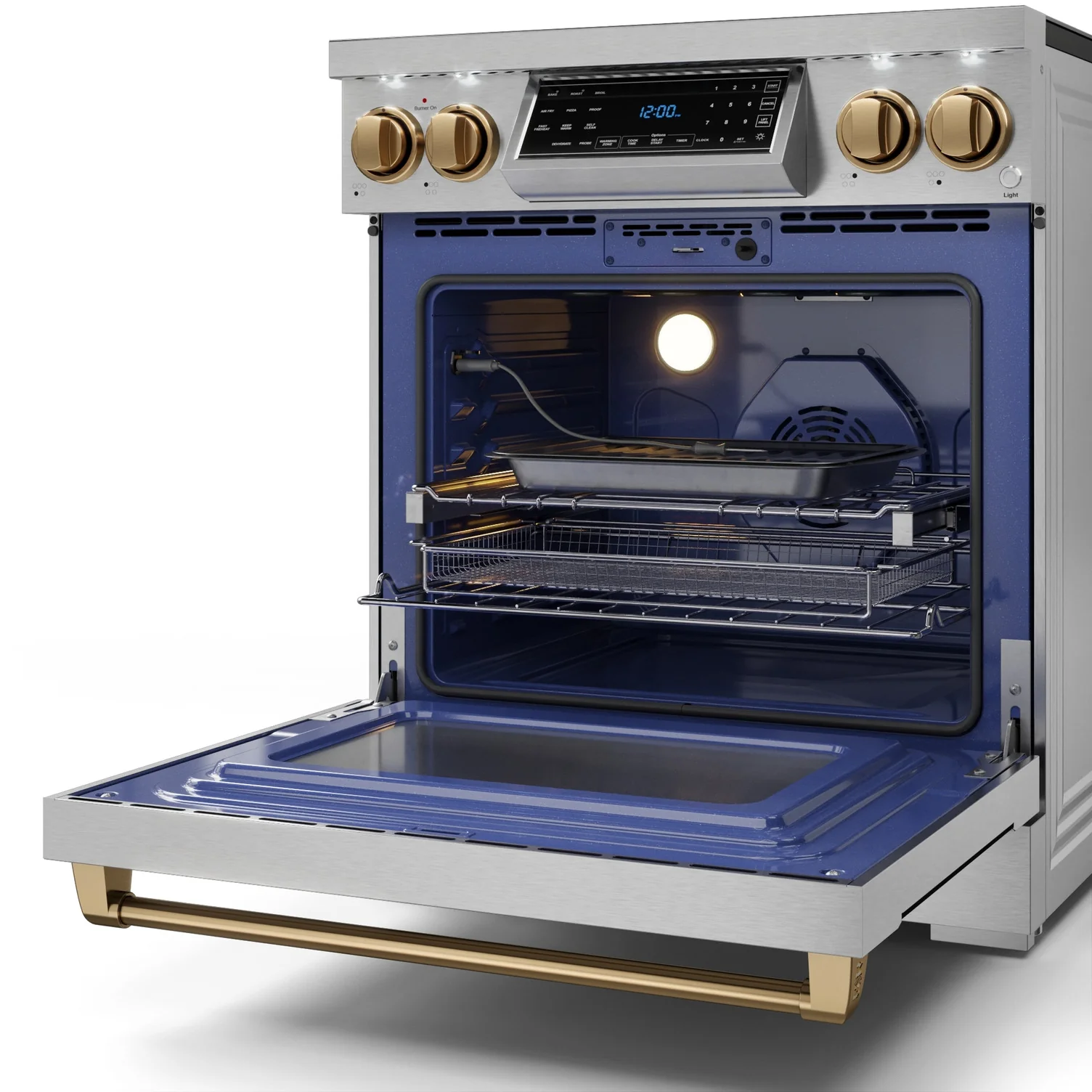 Thor Kitchen Stainless Steel Freestanding Professional Electric Range |Gordon Ramsay Series (4.55 cu.ft.) -RSE30-BRZ - Image 7