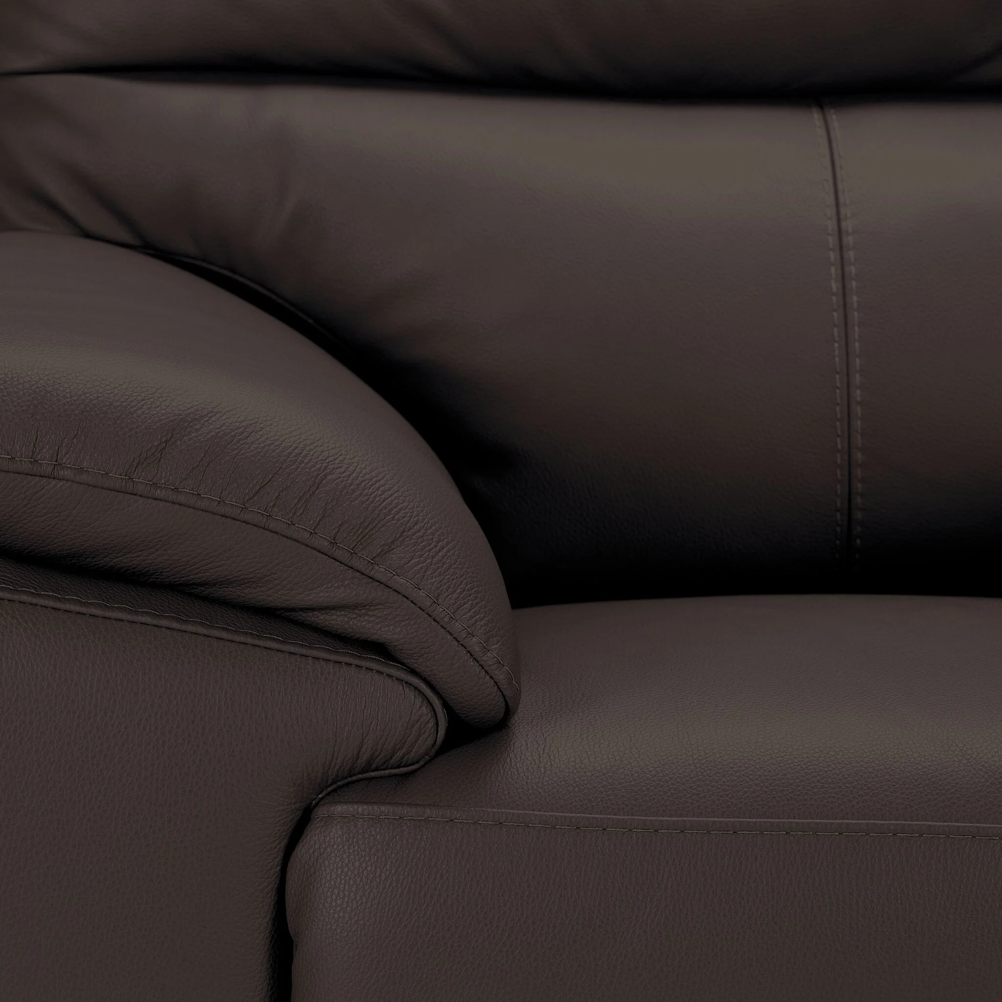 Toscana Leather Loveseat - Chocolate - Image 3