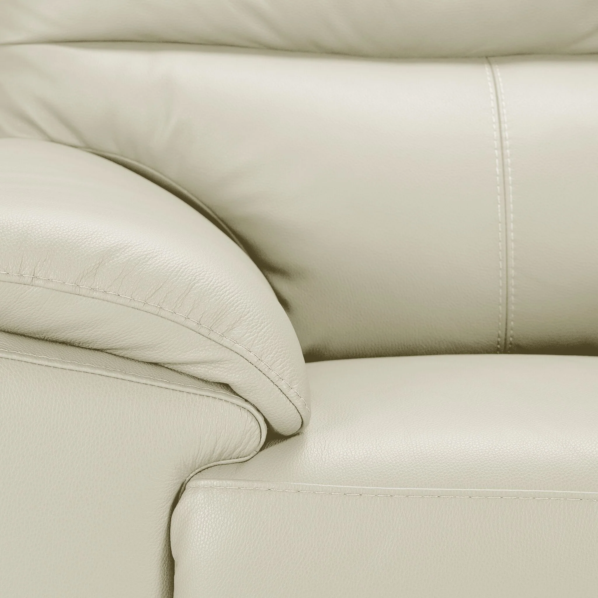 Toscana Leather Sofa and Loveseat Set - White - Image 4
