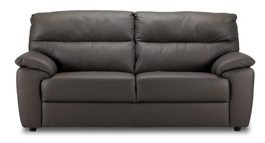 Toscana Leather Sofa - Dark Grey - Image 2