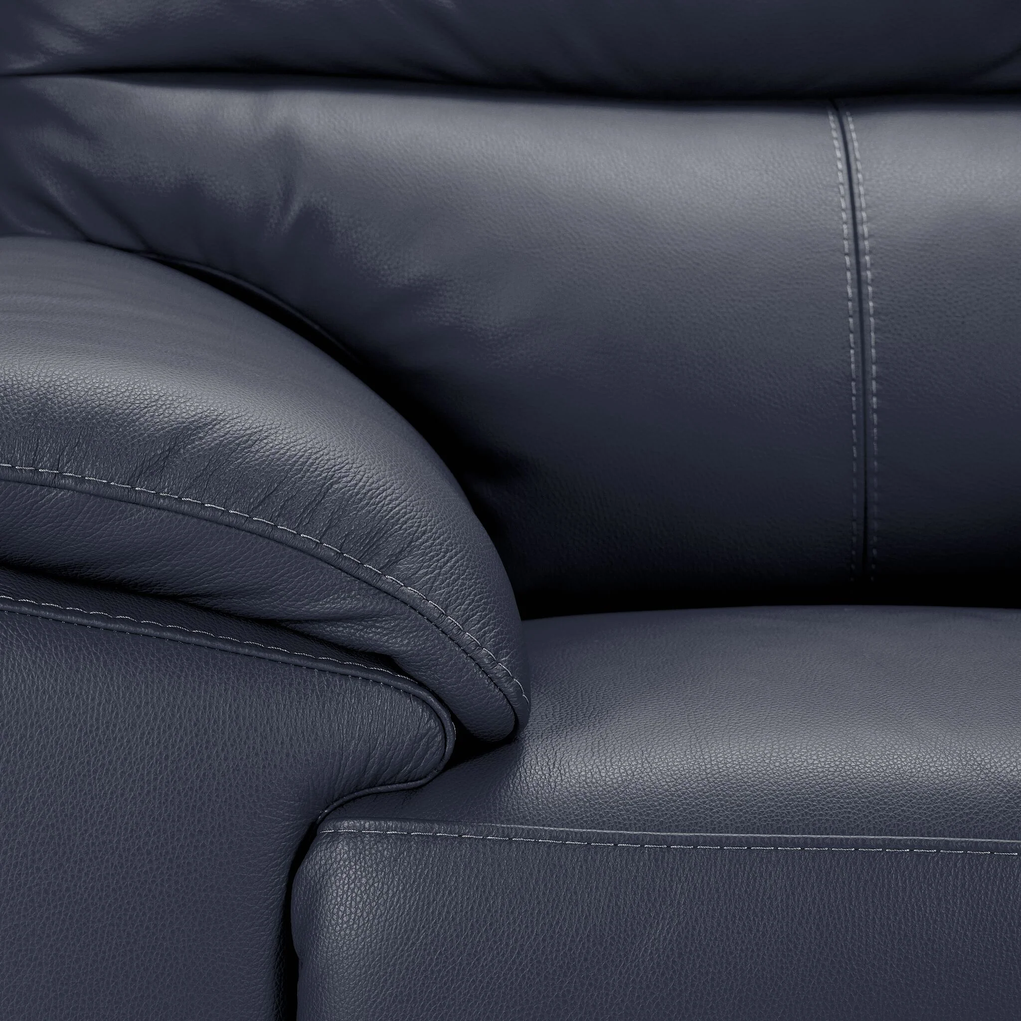 Toscana Leather Sofa - Navy Blue - Image 3
