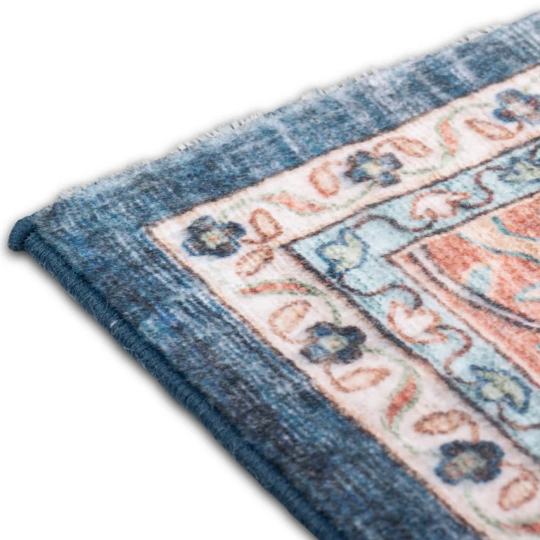 Touch Traditional Rug - 3' x 5' - Red/Blue - Image 4