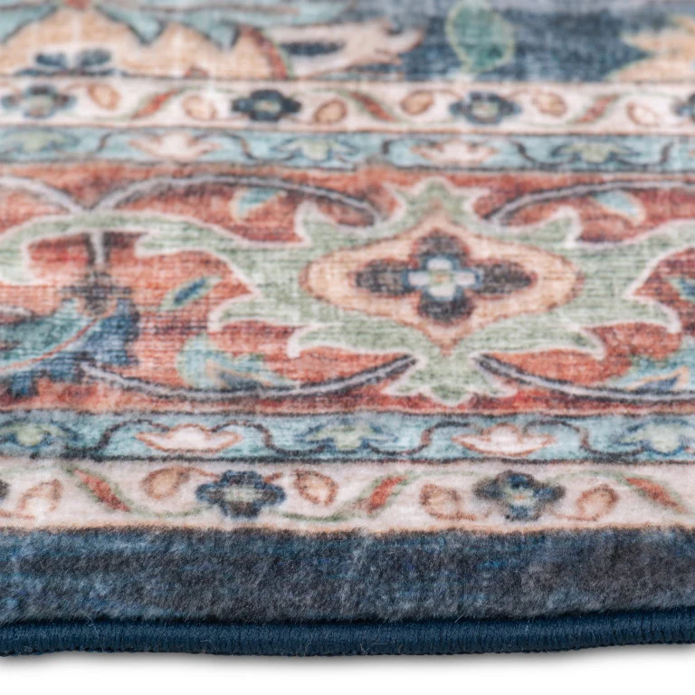 Touch Traditional Rug - 3' x 5' - Red/Blue - Image 5
