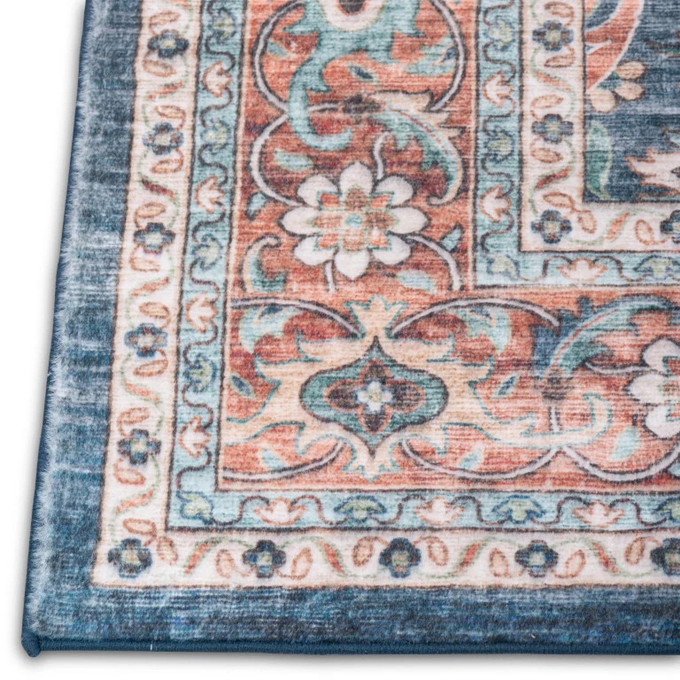 Touch Traditional Rug - 5' x 8' - Red/Blue - Image 3