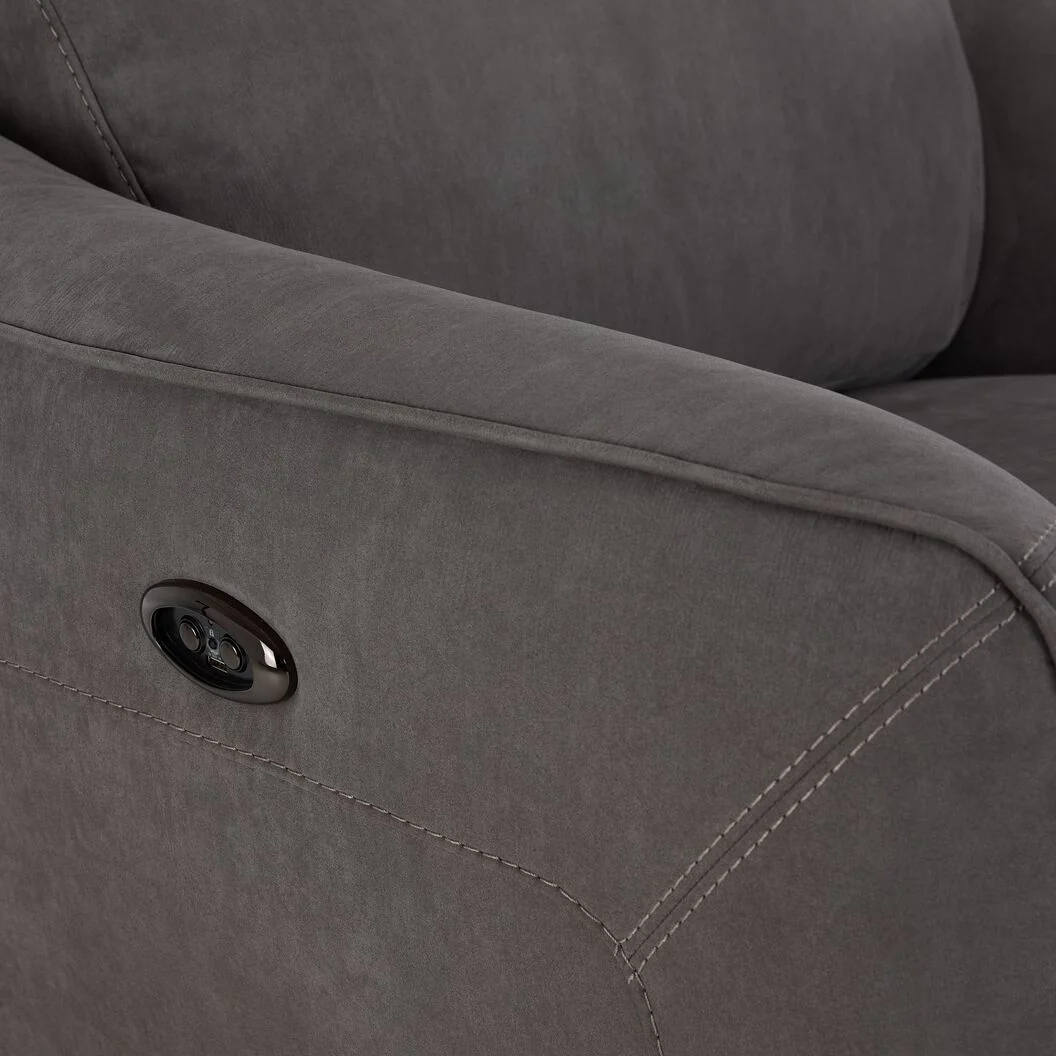 Trevi Power Recliner - Dark Grey - Image 2