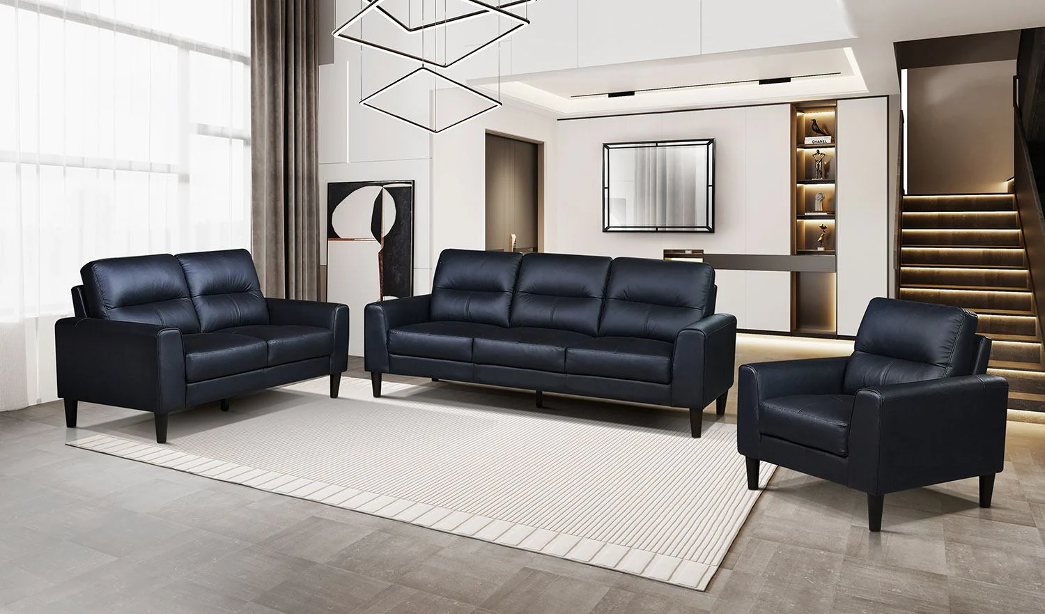 Verissimo Leather Chair - Black - Image 2