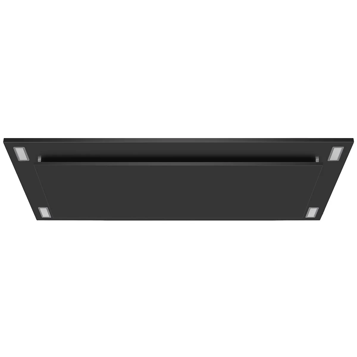 VICTORY Matte Black 600 CFM Flush Ceiling Range Hood - Sunset-BK
