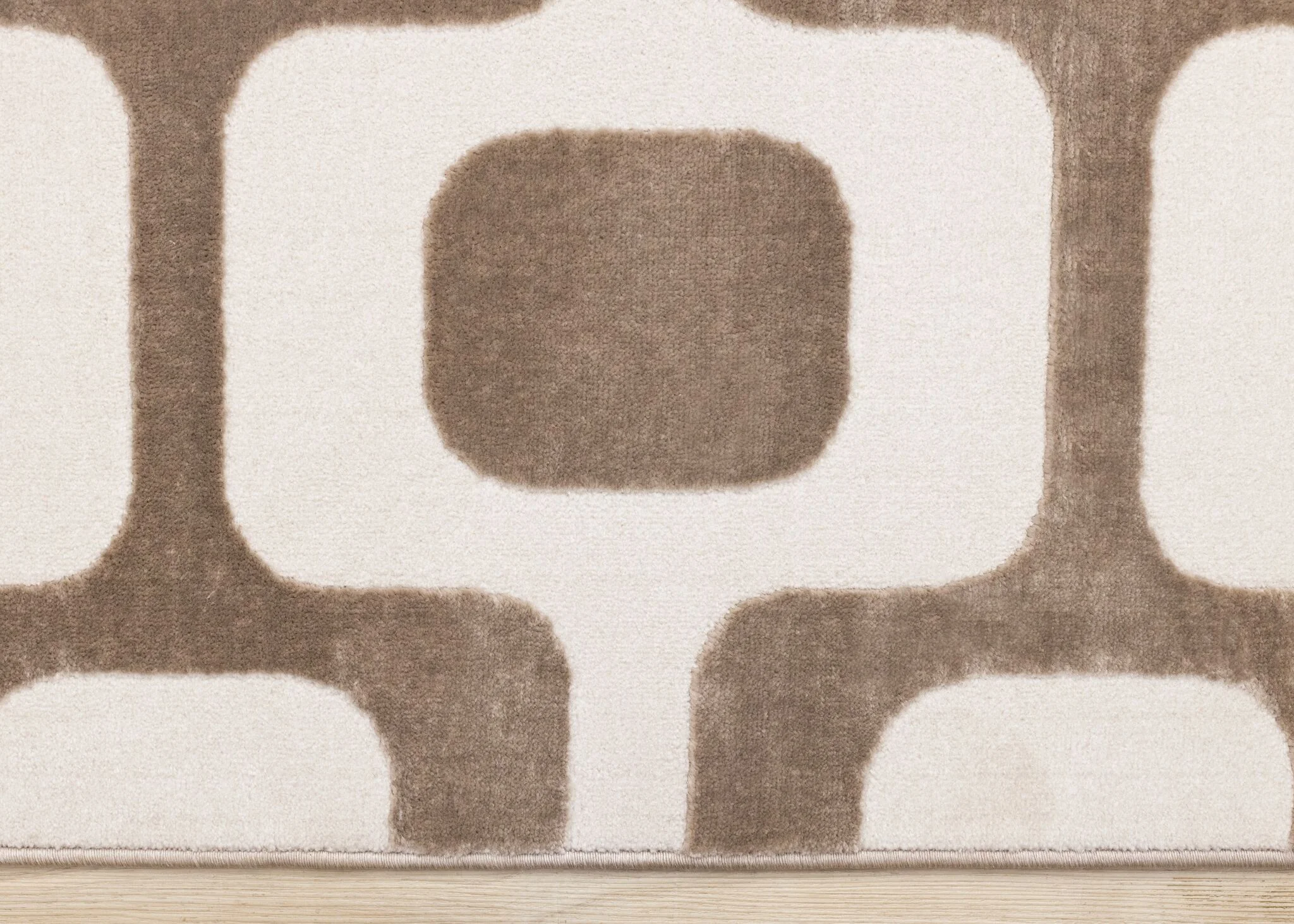 Vintage Vibes 5'3" x 7'7" Mid-Century Modern Area Rug - Brown, Cream - Image 4