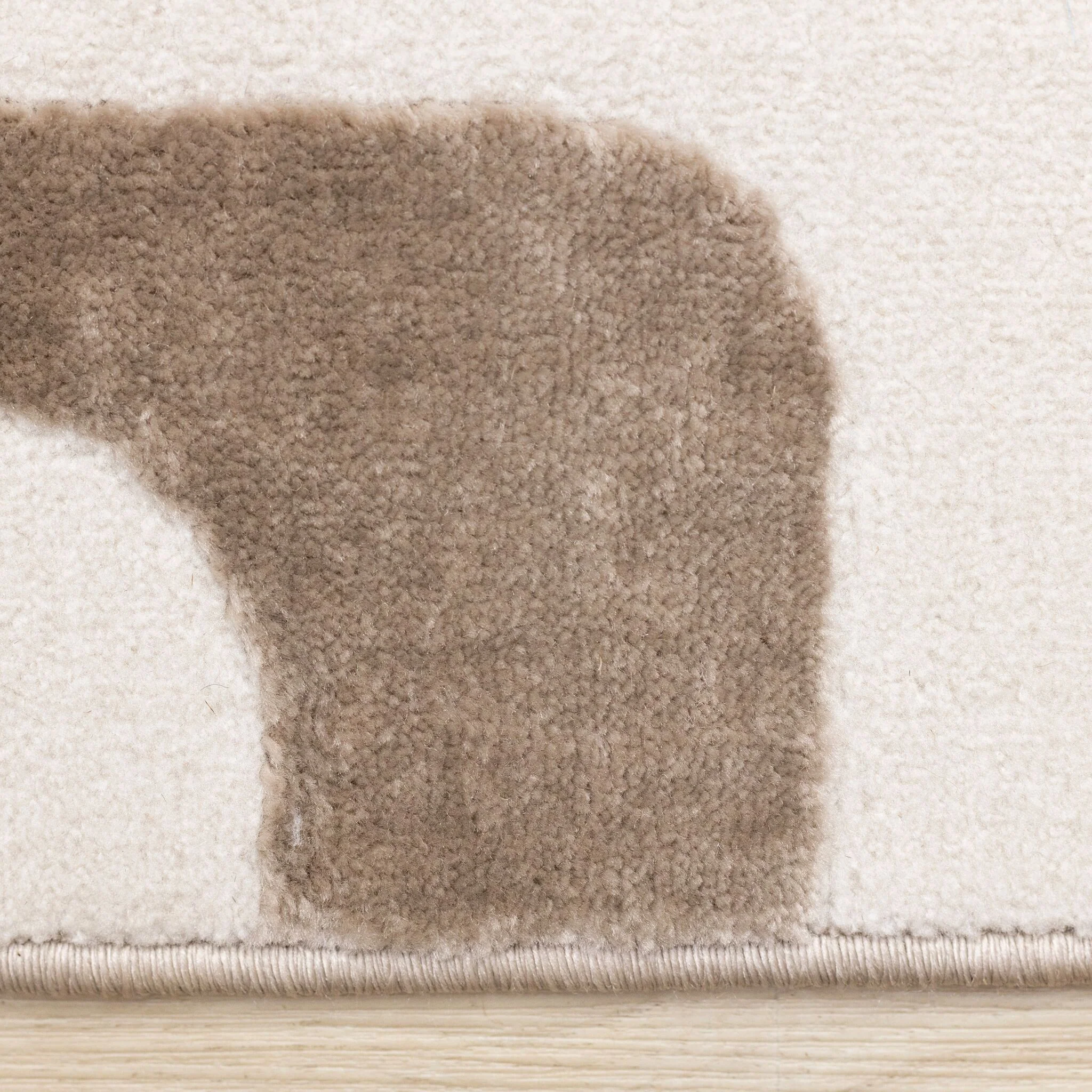 Vintage Vibes 5'3" x 7'7" Mid-Century Modern Area Rug - Brown, Cream - Image 7