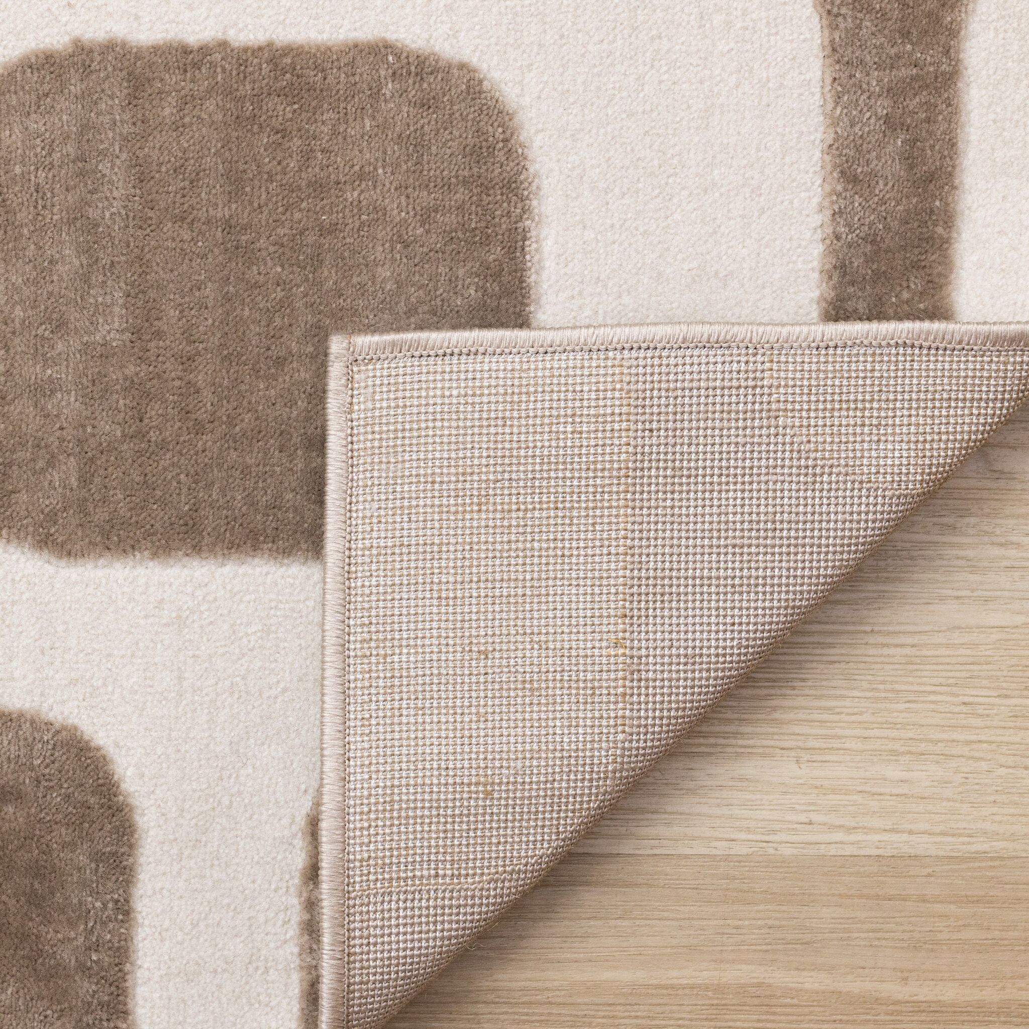 Vintage Vibes 5'3" x 7'7" Mid-Century Modern Area Rug - Brown, Cream - Image 8