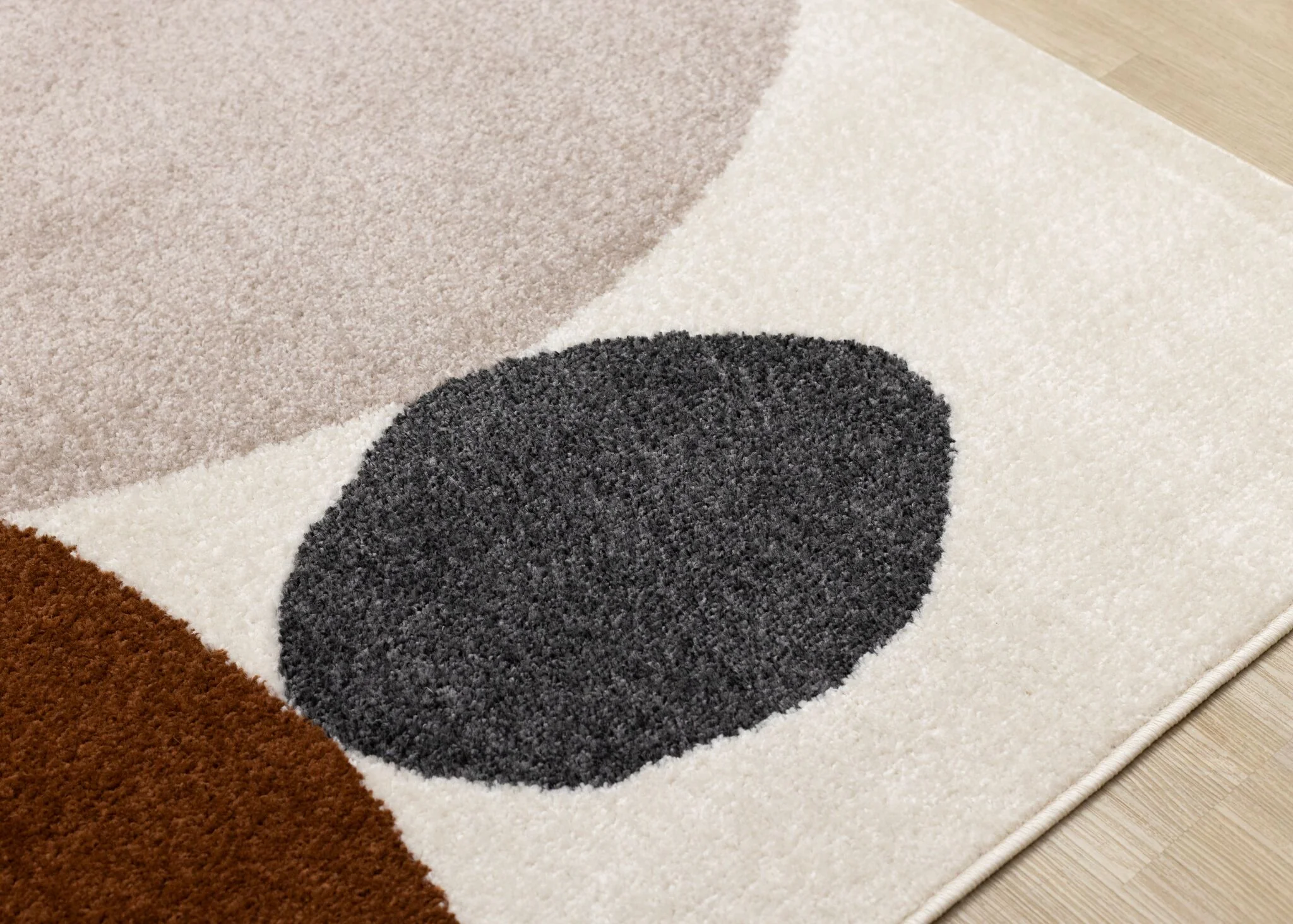 Warm Elements 6'7" x 9'6" Pebbles Design Area Rug - Cream - Image 2