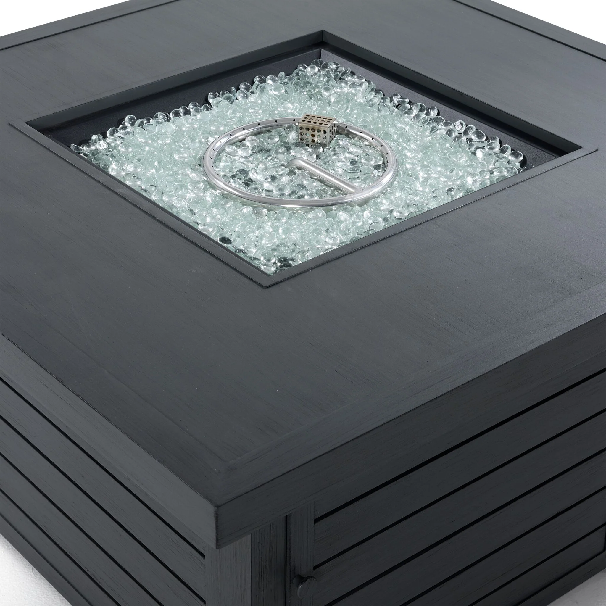 West Lake 2-Piece Square Fire Pit - Grey - Image 4