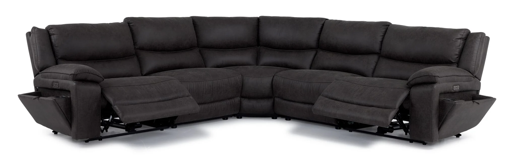 Weston 5-Piece Power Reclining Sectional - Granite - Image 2