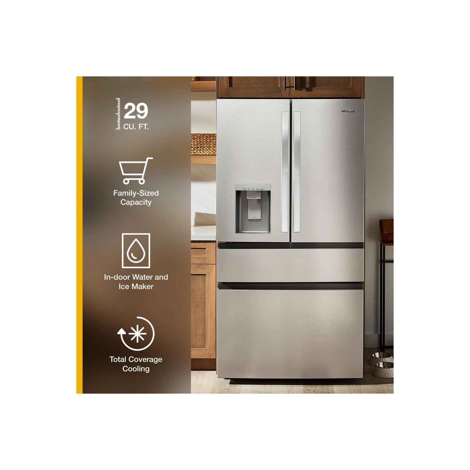 Whirlpool 36" 29 Cu. Ft. Fingerprint-Resistant Stainless Steel French Door Refrigerator - WRMF3636SZ - Image 11