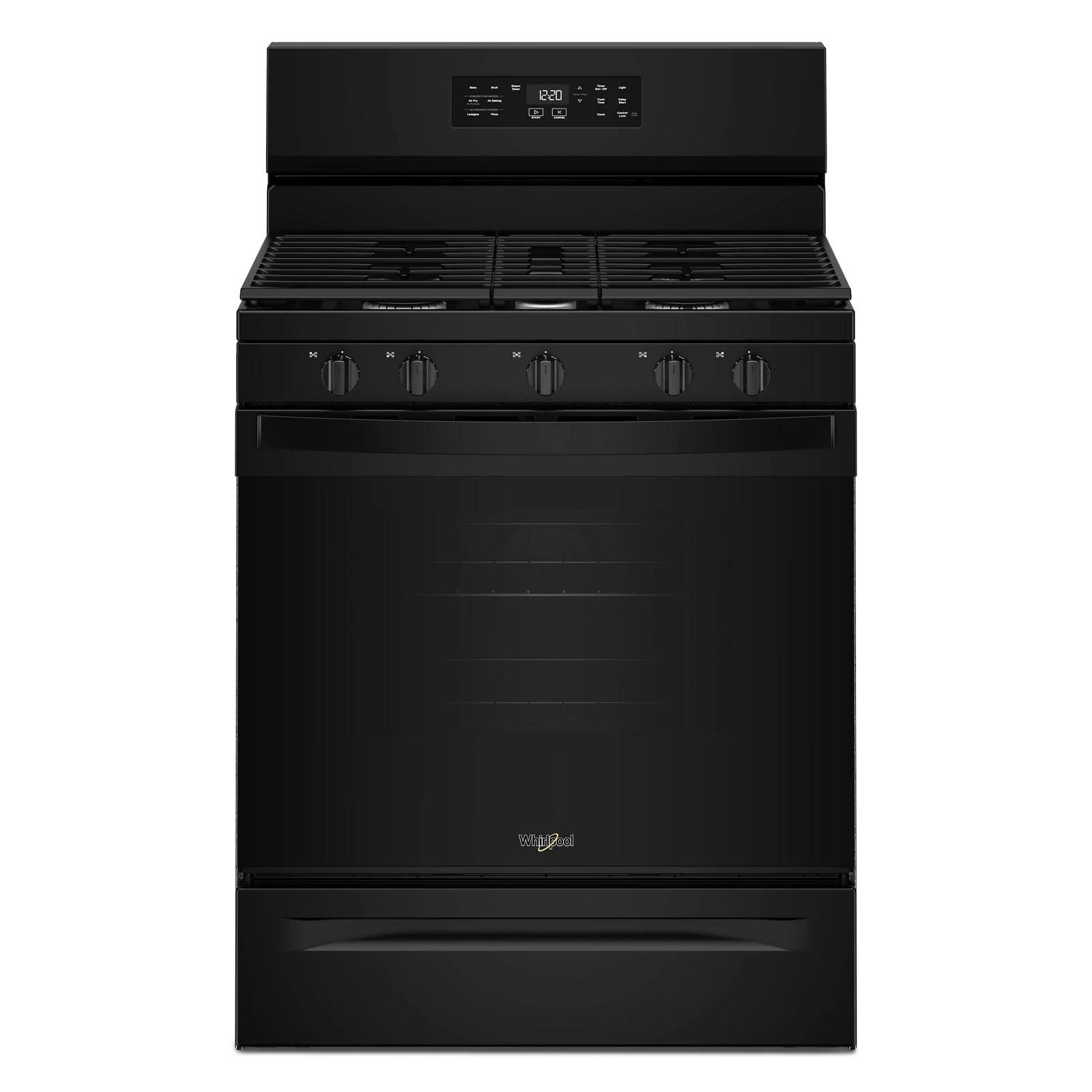 Whirlpool Black Freestanding Gas Single Oven Convection Range (5.0 Cu. Ft.) - WFGS4530SB