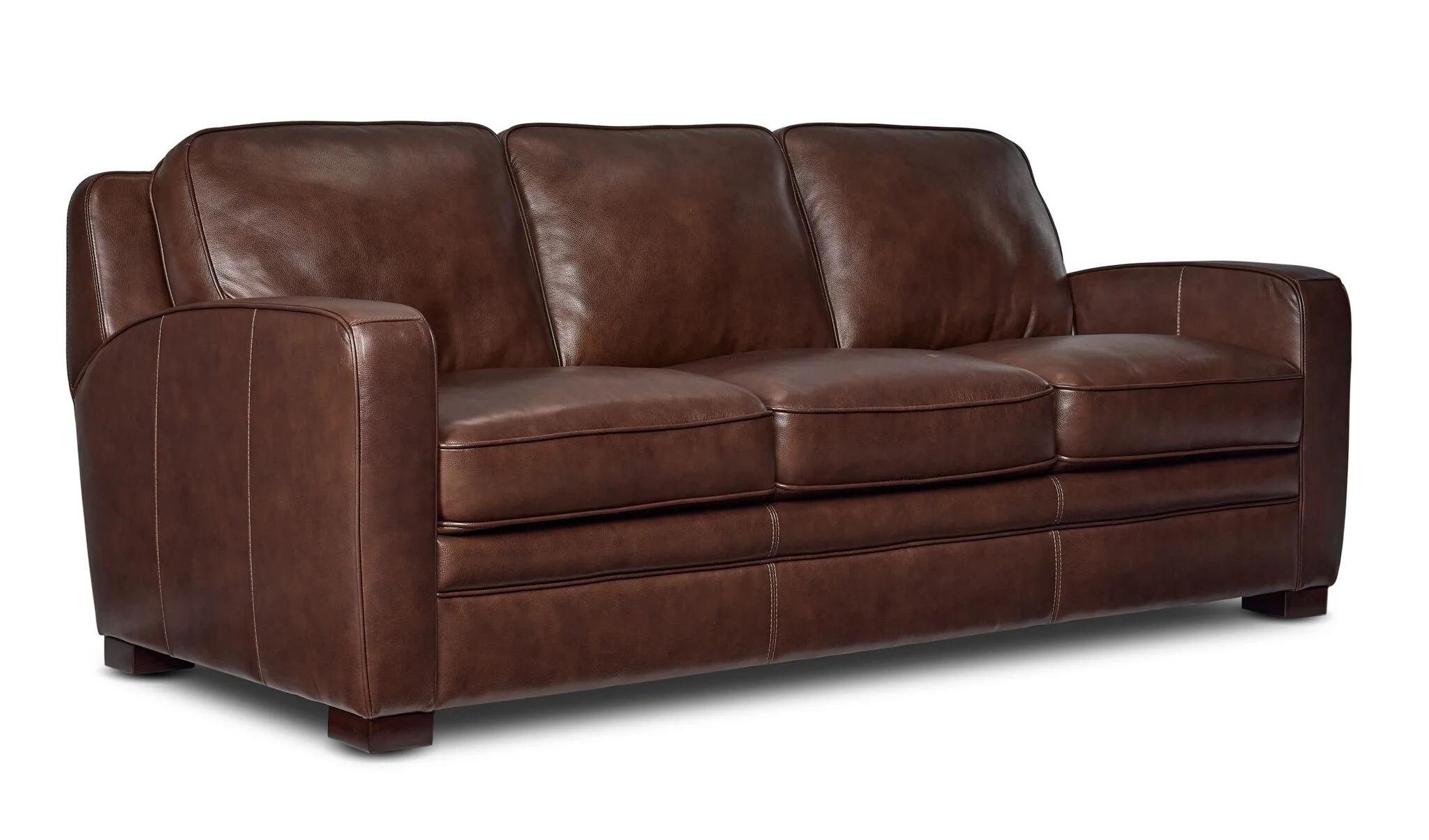 Wilmington Leather Sofa - Dark Brown
