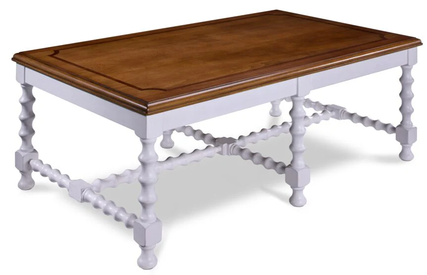 Winslow Coffee Table with Two Ottomans - Antique White - Image 2