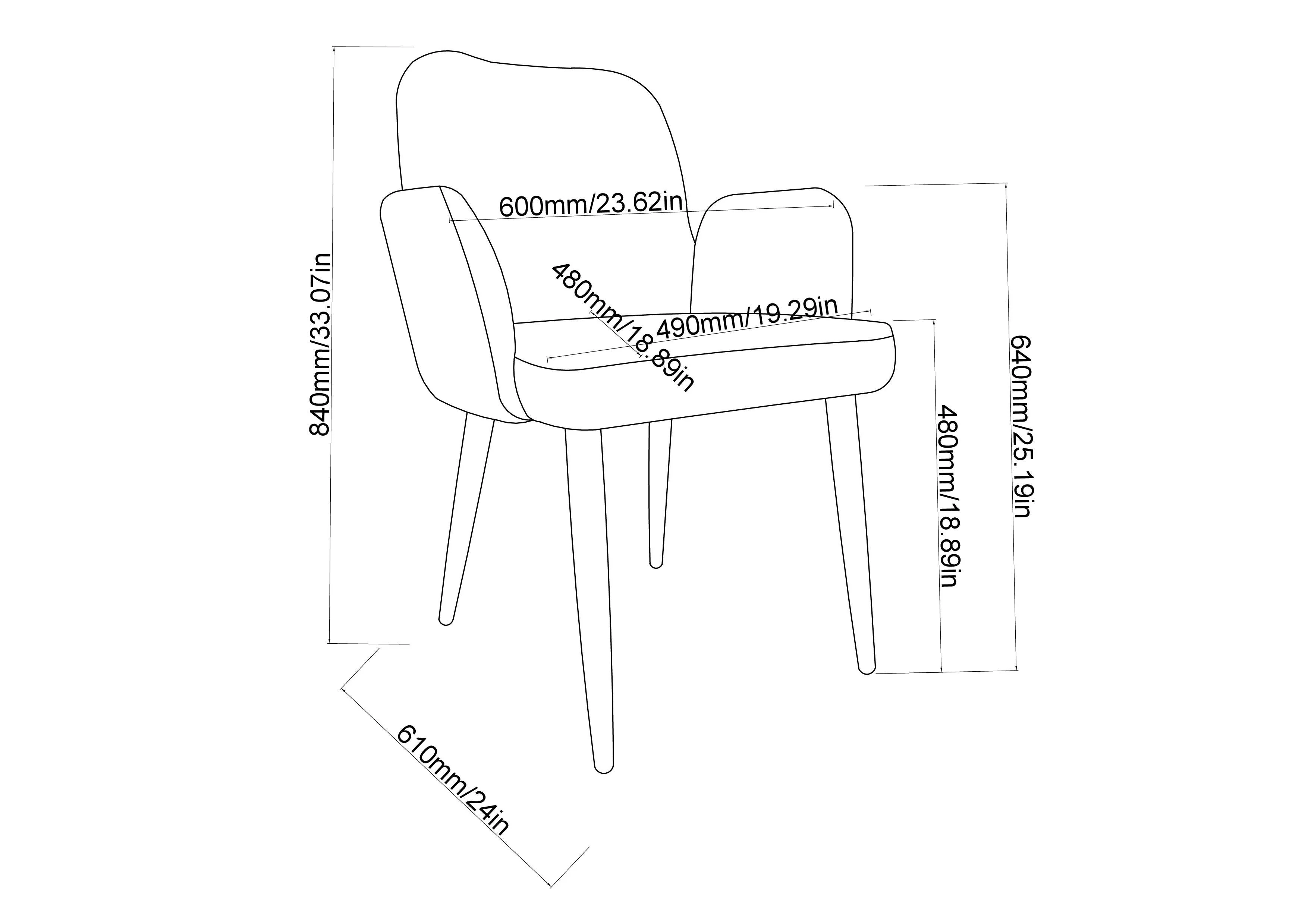 Wynn Dining Chair - Beige - Set of Two - Image 6